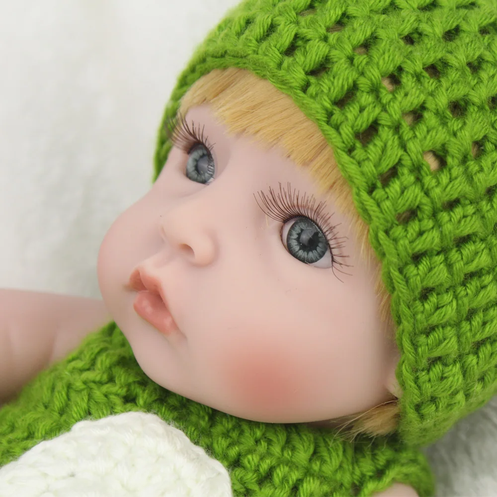 Кукла NPK baby boy reborn горячая Распродажа зеленый Вязаный комбинезон парики из
