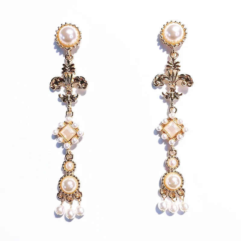 Винтажные длинные сережки с кисточками новая мода цветок вьющимся стеблем