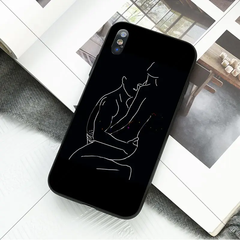 Yiuoda минималистичный стиль серия линий чехол для iPhone X XS MAX 6 6S 7 7plus 8 8Plus 5 5S