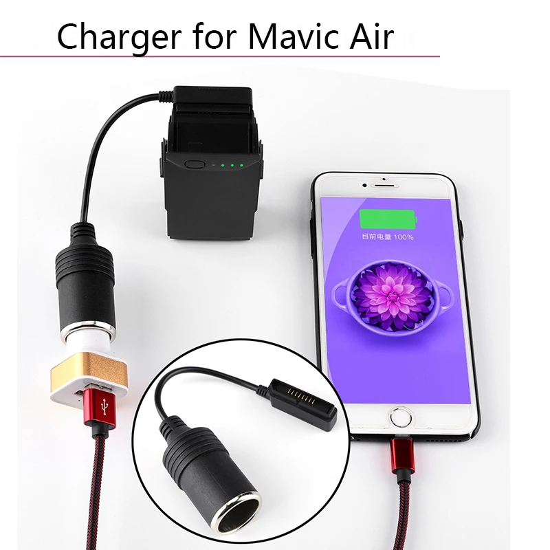 Мощность Dis зарядное устройство адаптер Кабельная линия для DJI Mavic Air Drone батарея
