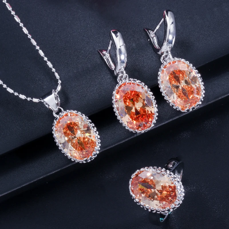 Женский комплект ювелирных изделий ThreeGraces из стерлингового серебра 925 пробы с