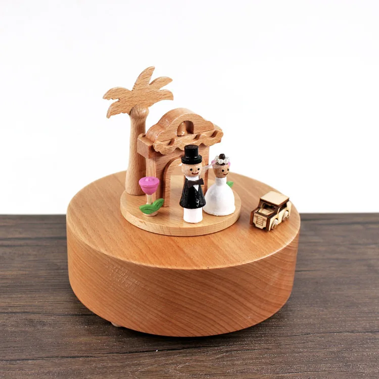 Подарок на день Святого Валентина деревянная музыкальная шкатулка|music box|wooden music