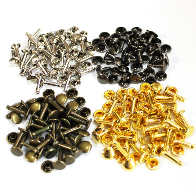 Металлические двойные заклепки шпильки круглые для кожаных сумок ремней одежды