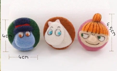 Японский набор животных из мультфильмов шерстяной для рукоделия войлочная игла