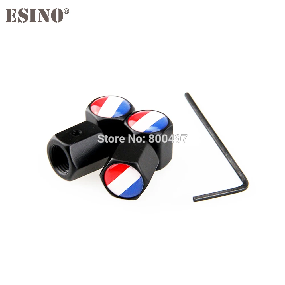 4 x Car Styling France National Flag Anti-theft Stainless Wheel Tire Valve Stems Caps Stem Air | Автомобили и мотоциклы