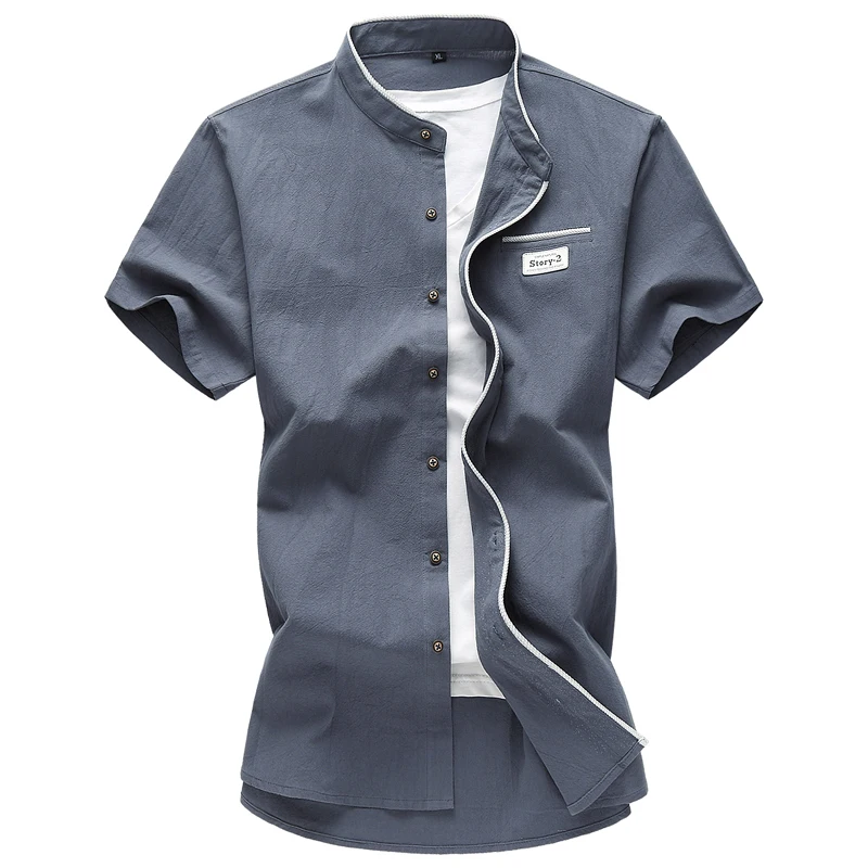 Модные рубашки для мужчин отдыха большие размеры летние с коротким рукавом