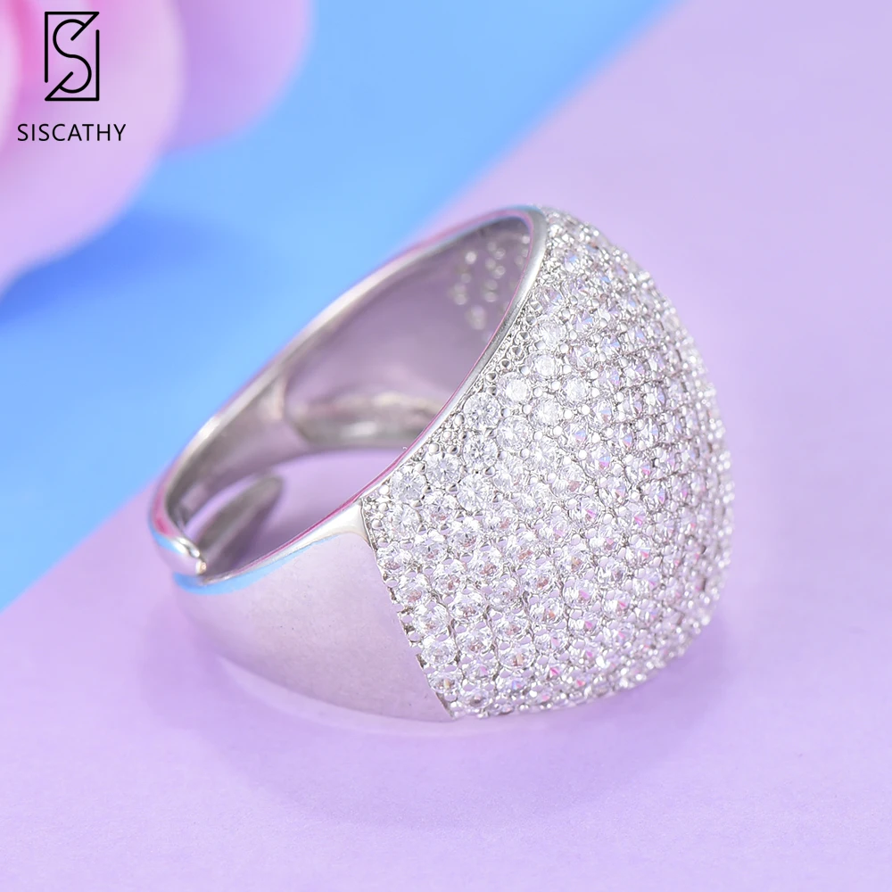 SisCathy 2PCS Bracelets/Ring Jewelry Sets For Women Luxury Branch CZ Geometric Bridal African Wedding | Украшения и аксессуары