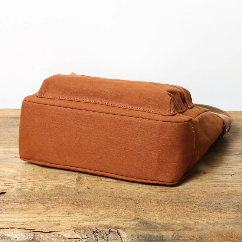 

Casual Men Tote Bags Canvas Leather Shoulder Crossbody Bag Male Literary Vintage Daily Office Work Leisure Bag High Quality 2020