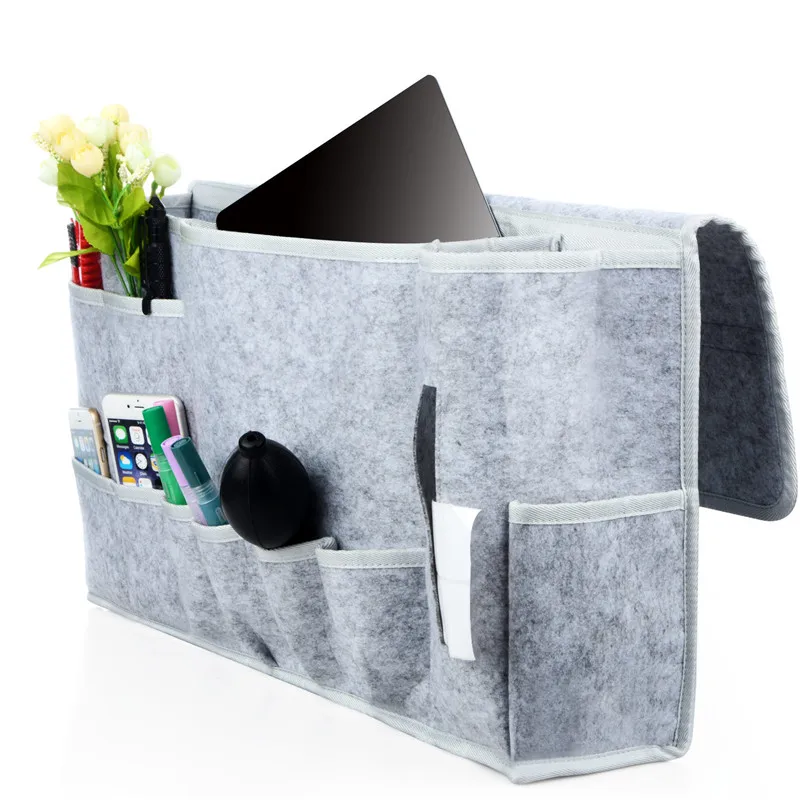 

Bedside Pocket,Felt Bedside Caddy Storage Organizer Bed Caddy for Organizing Tablet Magazine Phone Remote Small Things Home Sofa