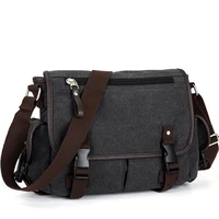 vintage mens briefcases shoulder bag travel crossbody bags causal canvas messenger bag patchwork multi function laptop xa237zc