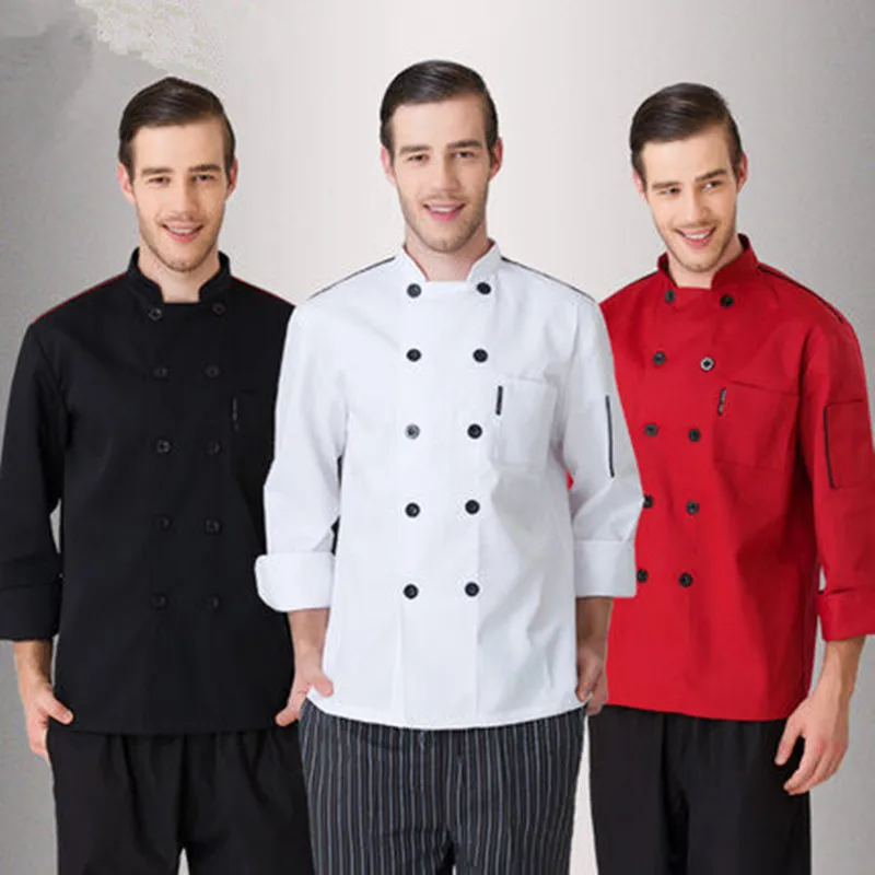 Новая осенне-зимняя одежда для кухни шеф-повара куртки Униформа длинный рукав