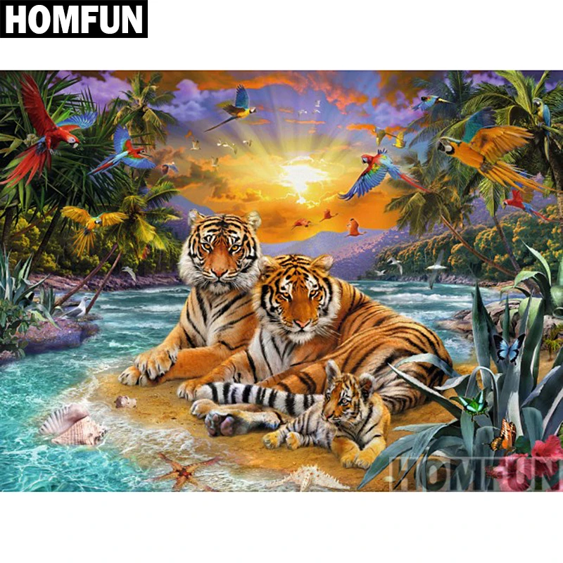 Алмазная вышивка HOMFUN A00918 5D сделай сам с квадратными/круглыми стразами Семья