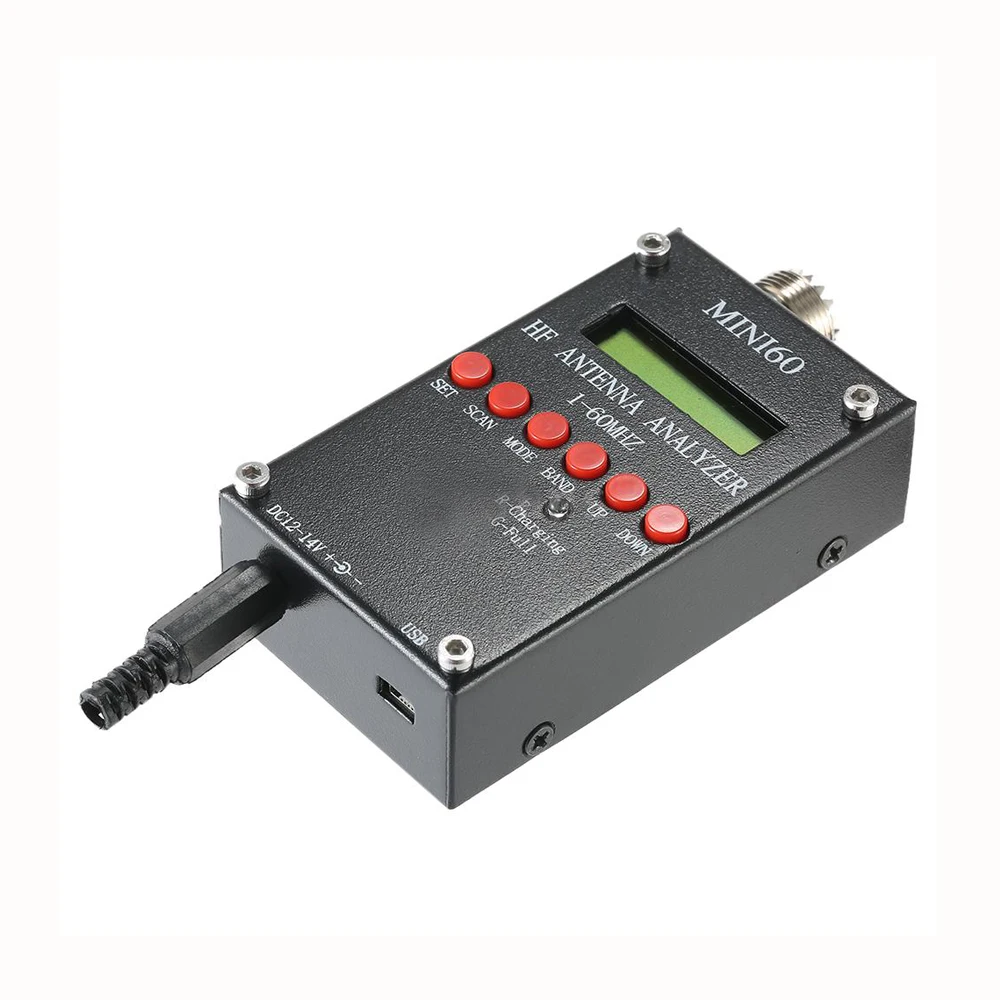Mini60 1-60 МГц HF КСВ Антенный Анализатор метр для Ham Радио Hobbists V0T5 Прямая поставка