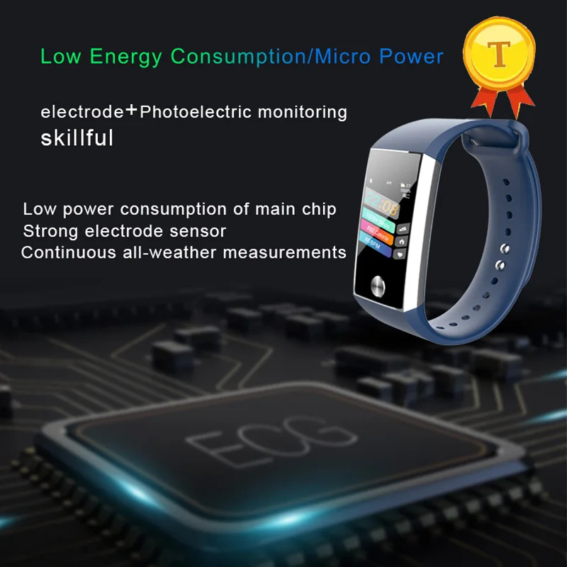 Новый продукт ECG PPG Смарт часы для мужчин с электрокардиограммой пульсометр