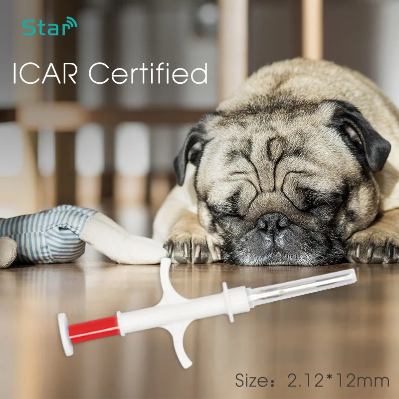 ISO11785/84 FDX B Pet микрочип шприц животных RFID тег pet id инжектор собака низкочастотный