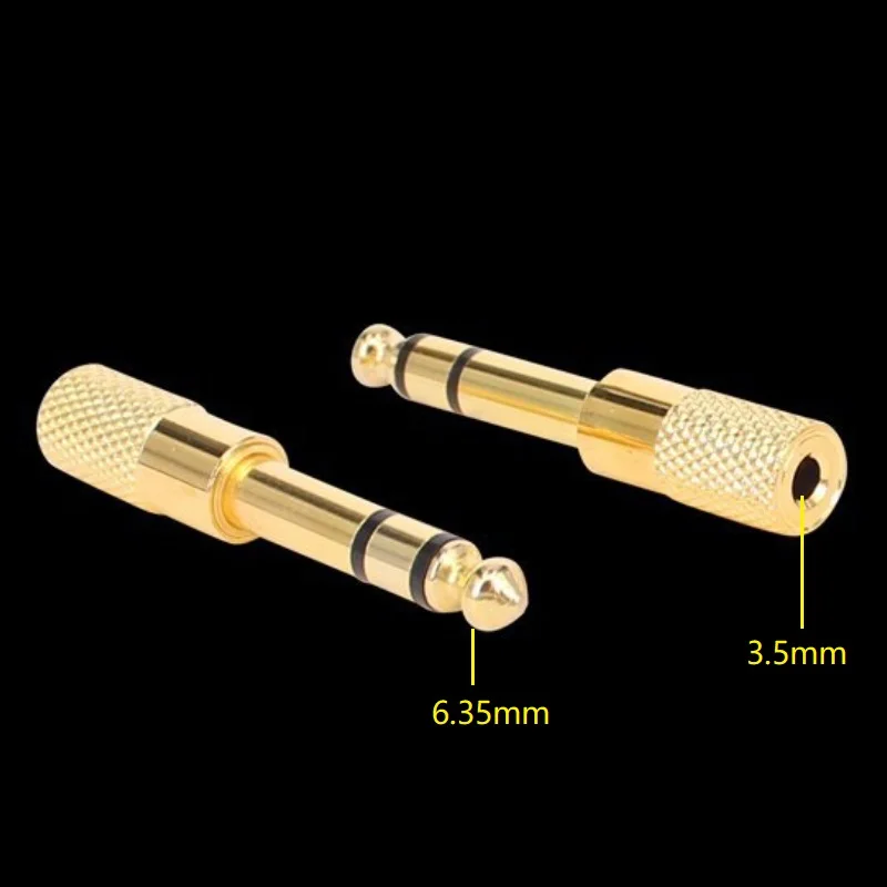 5 шт./лот позолоченный 6 3 мм 1/4 &quotштекер до 1/8&quot гнездовой стереоадаптер для