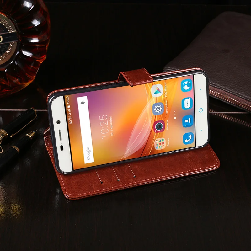 Кожаный чехол-книжка для zte Blade X3 задняя Противоударная крышка флип-чехол
