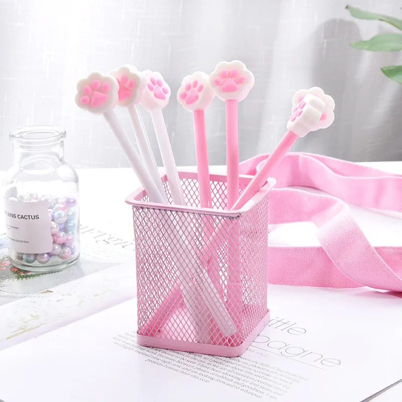 

1pcs Kawaii Creative gel pen cute Cat claw pattern school Office stationery Supplies Black Black ink 0.5mm Pen refill
