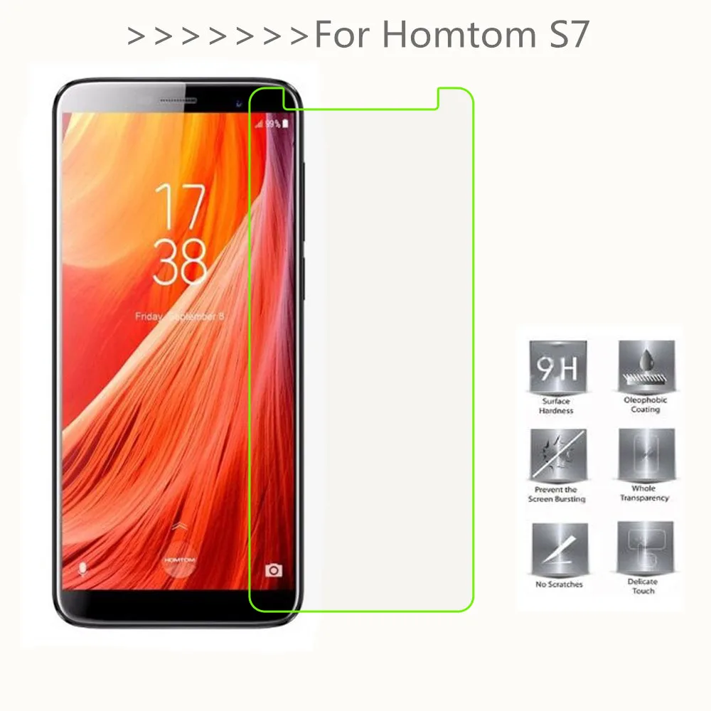 2 шт закаленное стекло для Homtom S7 защита экрана прозрачная защитная пленка Стекло