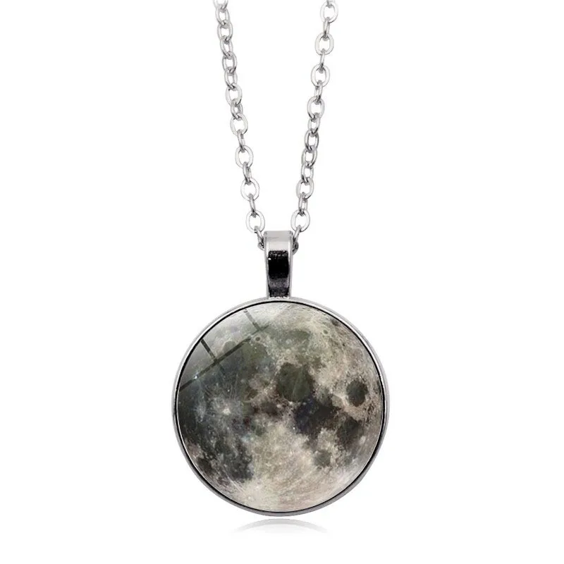 Цепочка с кулоном в виде Луны и купола из хрустального стекла 2019|Камни| |
