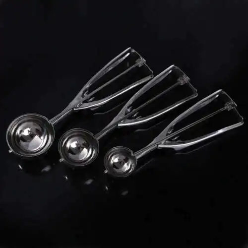 

3 Pcs Stainless Steel Ice Cream Scoop Spoon Melon Baller Small Middle Large