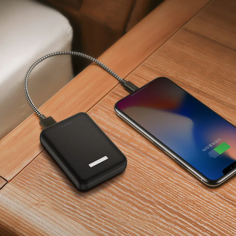 KUULAA Power Bank 10000 мАч Портативное зарядное устройство Dual USB Mini Внешнее для Xiaomi Mi 8 PoverBank