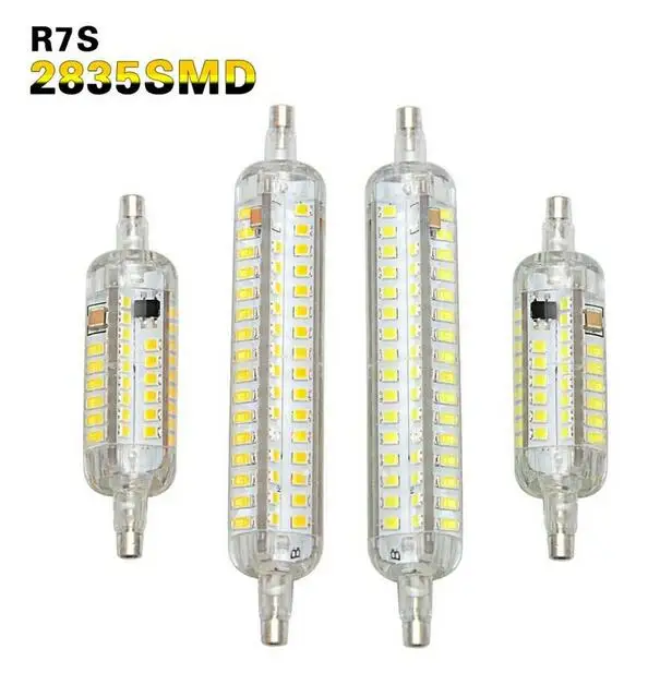 Светодиодная лампа R7S 7 Вт 15 78 мм 118 силиконовая SMD2835 220 В 110 в 120 лампада замена