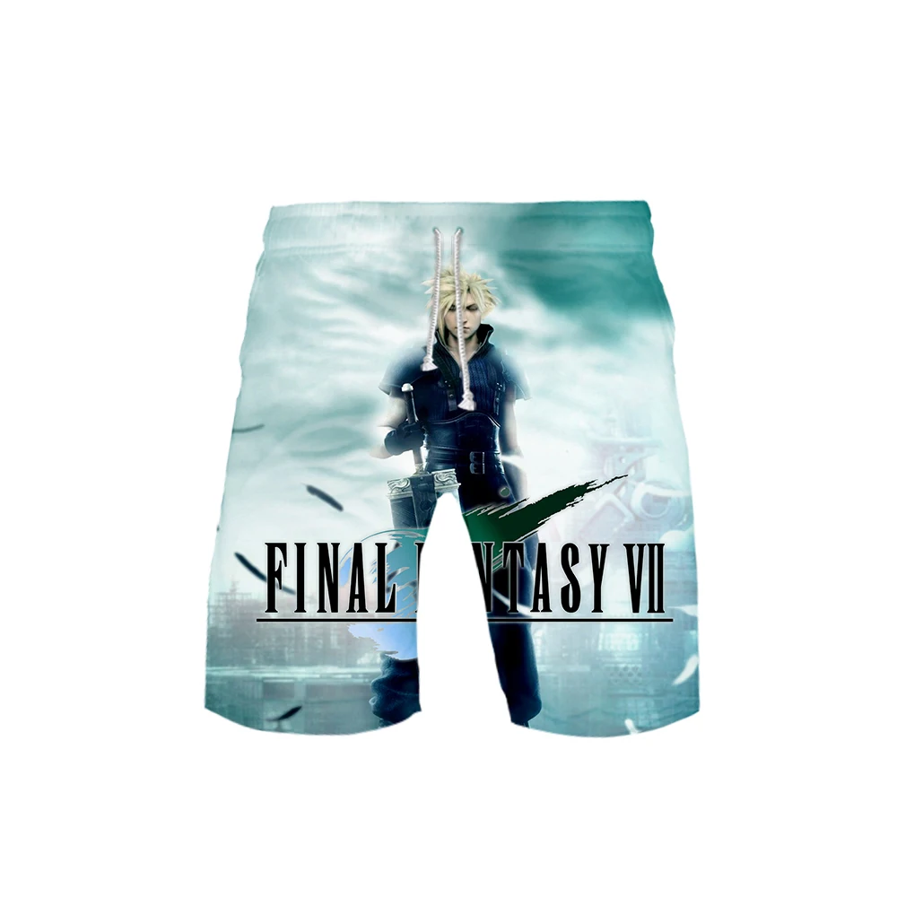 Final Fantasy VII повседневные мужские шорты детские пляжные с 3D принтом FF7 хит продаж