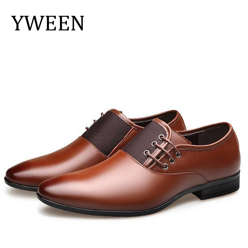 

YWEEN New Arrive Dress Shoes Men Size 38-47 Classic Point Toe Oxfords Man Business Party Shoes