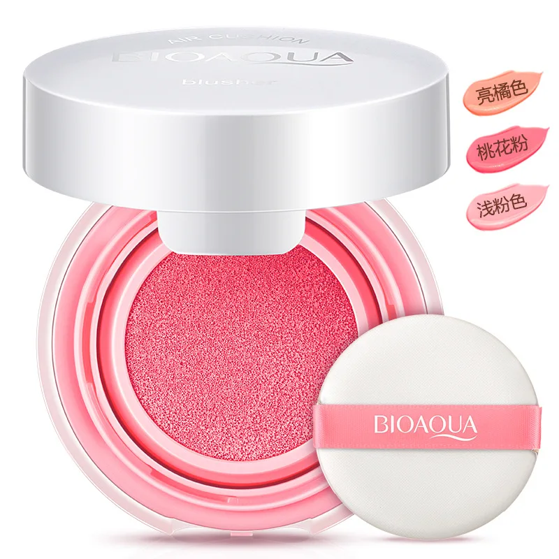 Мягкая косметическая пудра румяна для макияжа телесного цвета|naked blusher|cushion blushblush