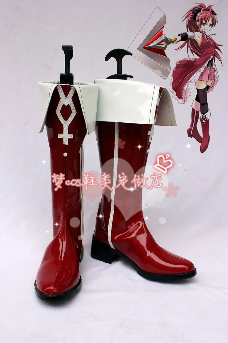 Аниме Puella Magi Madoka Magica Сакура Кёко Косплей Ботинки костюмная обувь на заказ