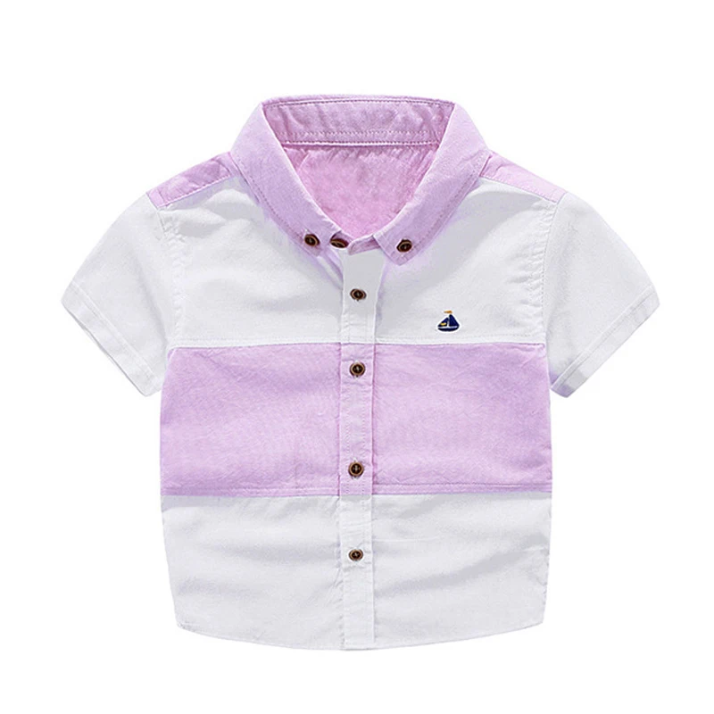 Boys Cotton Short Sleeve Summer Shirts Cartoon Children Tops kids Collar Buttoned Sports Tees child's clothes BC035 |