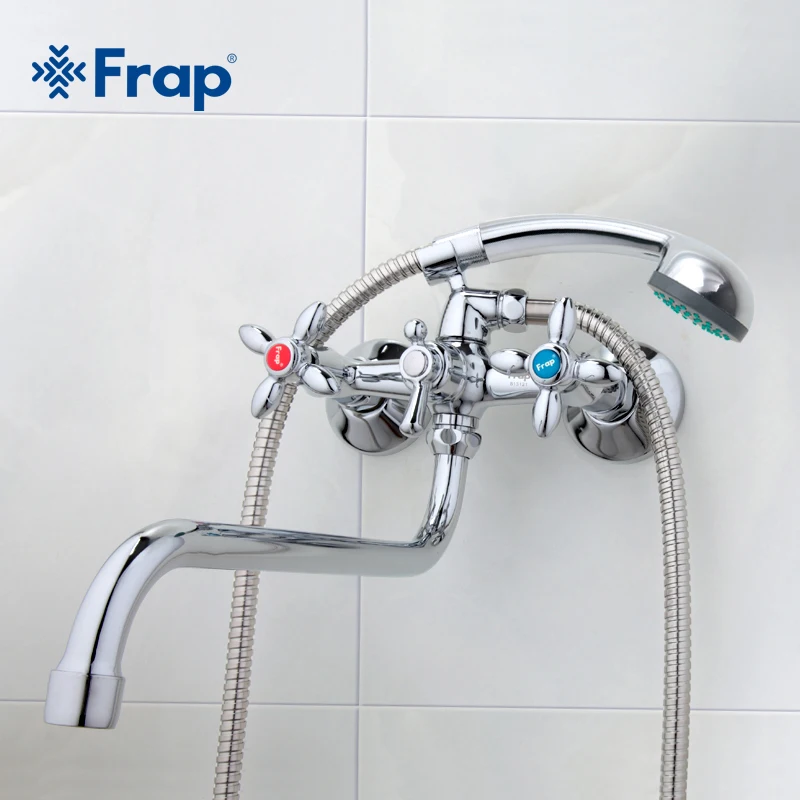 Frap классический смеситель для душа длинный ствол ванной горячей и холодной воды