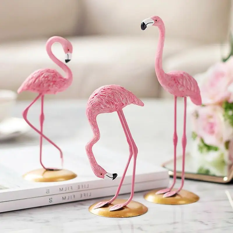 Полимерная розовая птица украшение для дома ремесла гостиной спальни девочки