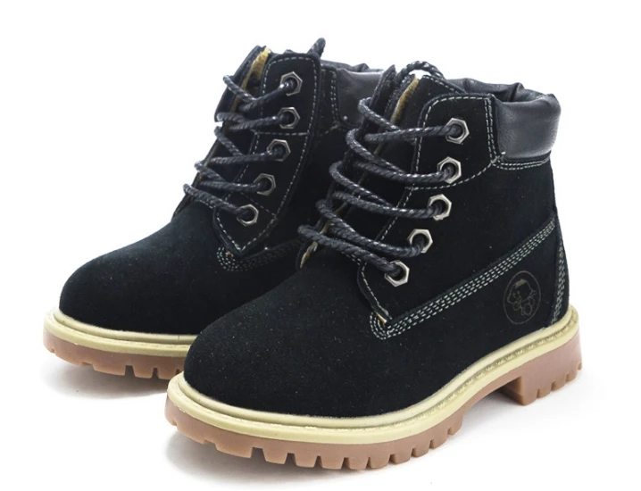 

New Winter Children Shoes Genuine Leather Waterproof leather shoe Kids Snow Boots Brand Girls Boys Rubber Boots Fashion Sneakers