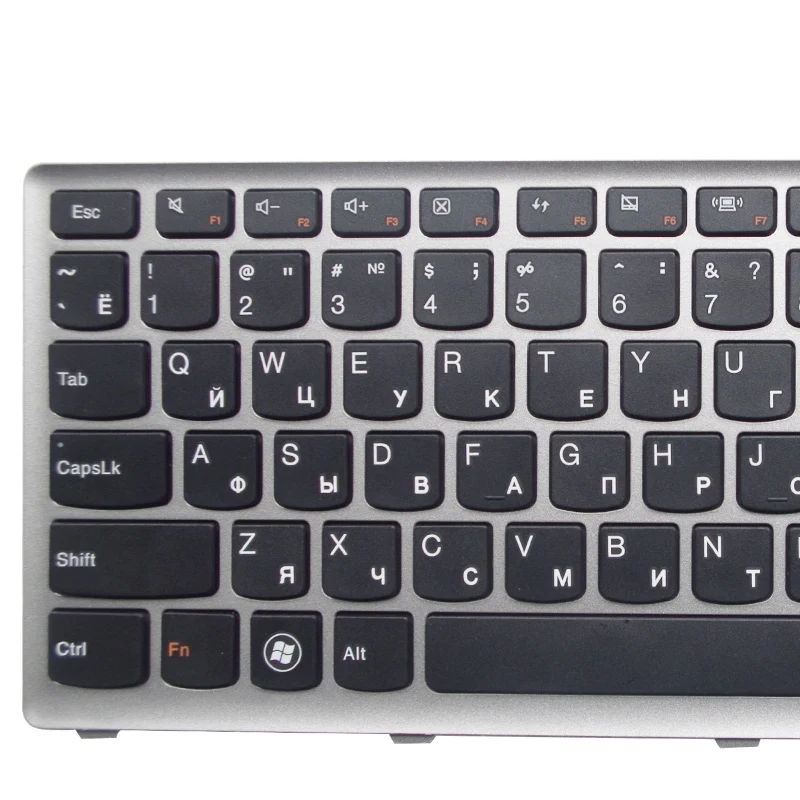GZEELE новая клавиатура для ноутбука Lenovo U410 U410-ITH IFI черная клавиша Серебристая Рамка
