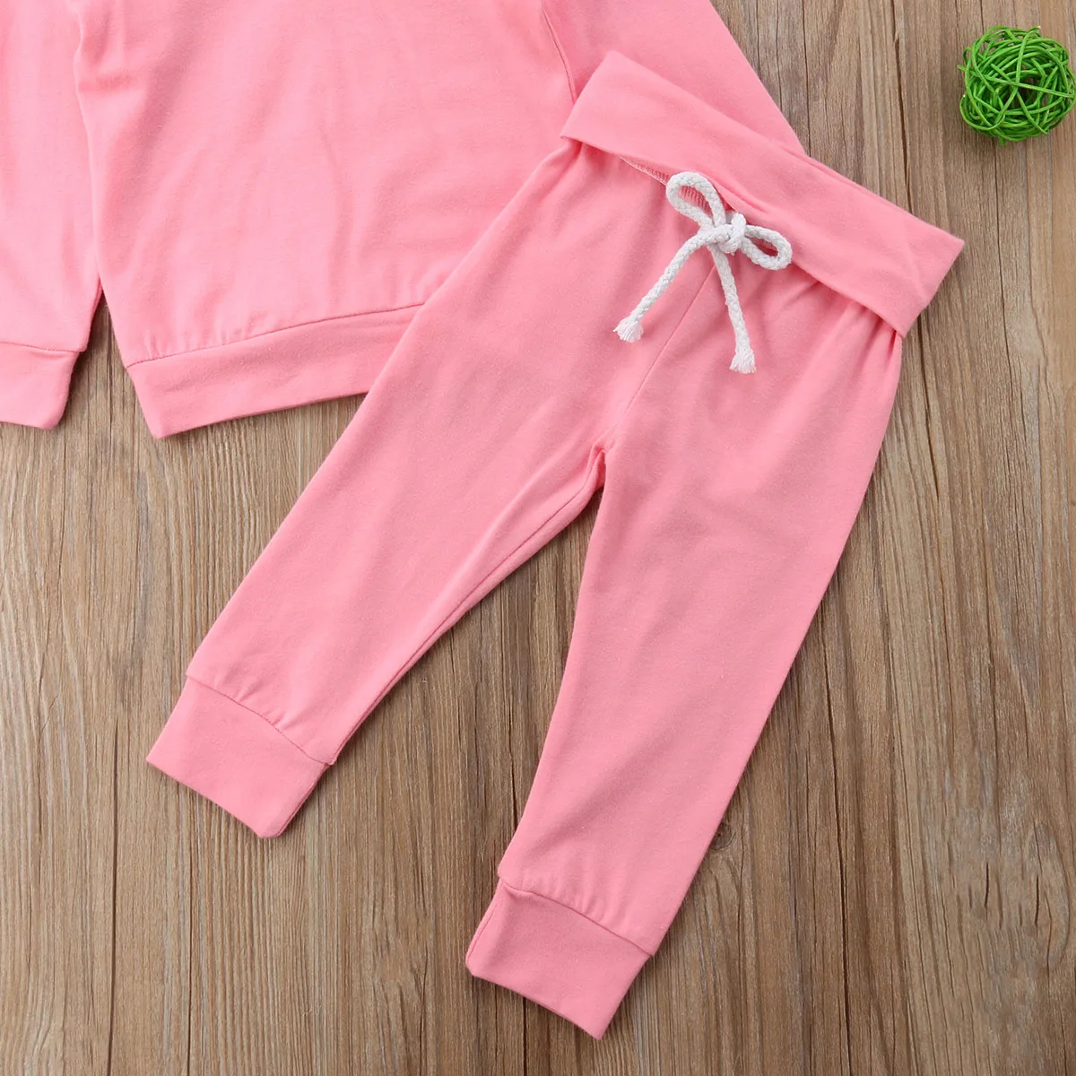 Одежда для девочек 2 шт. Детские Комплекты маленьких одноцветное 2018 осень с