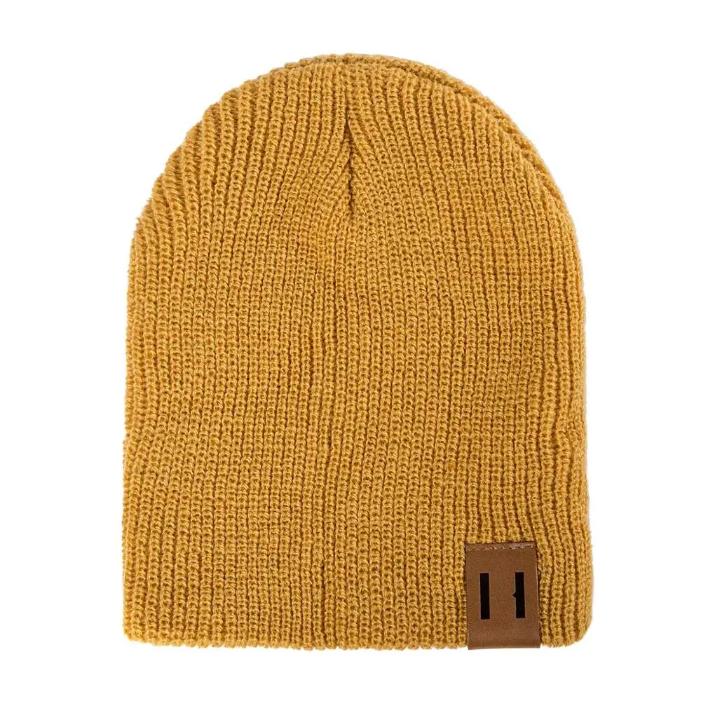 Новинка; зимняя шапка для мужчин, женщин и детей; Skullies Beanies; вязаная шапочка; шапки для родителей и детей; теплая однотонная детская мягкая шапка; шапка