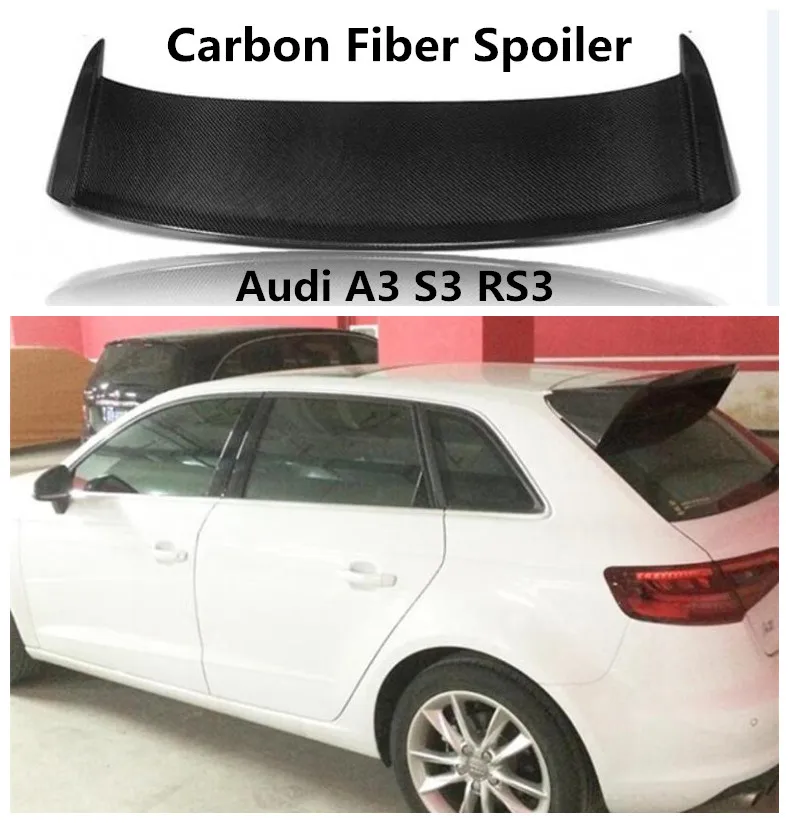 Спойлер из углеродного волокна для Audi A3 S3 RS3 Sportback 2009 10 11 12 2013 2014