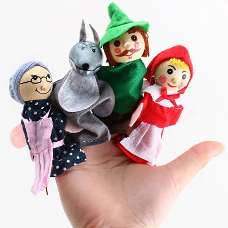 Мультяшная Красная Шапочка для верховой езды тканевая ручная кукла с