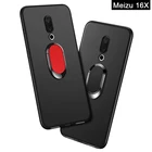 16X чехол для Meizu 16X M872Q Роскошный чехол 6,0 дюйма мягкий черный силиконовый магнитный автомобильный держатель Чехол с кольцом для Meizu 16X чехол для телефона s
