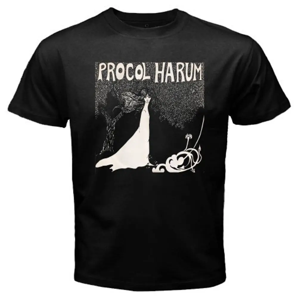 Новая мужская черная футболка Procol Harum A Whiter Shade Of Pale Logo с принтом|Мужские футболки| |