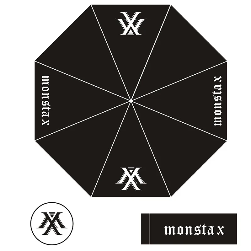 [MYKPOP]MONSTA X Umbrella SHOWNU LM коллекция из 3 сложенных элементов Момо Мина Tzuyu K POP Fans