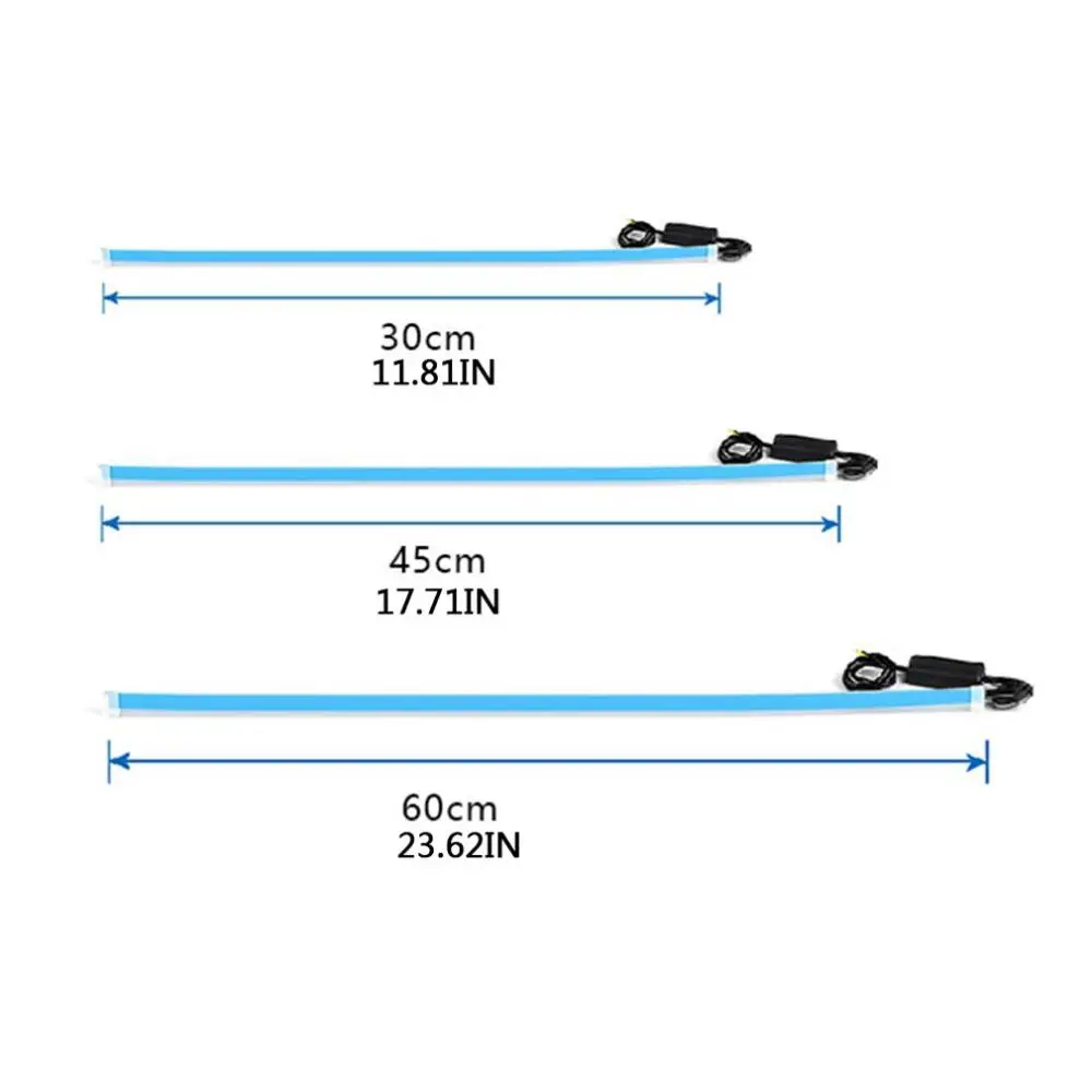 

LED light guide daytime running light two-color flow belt turn tear eye light