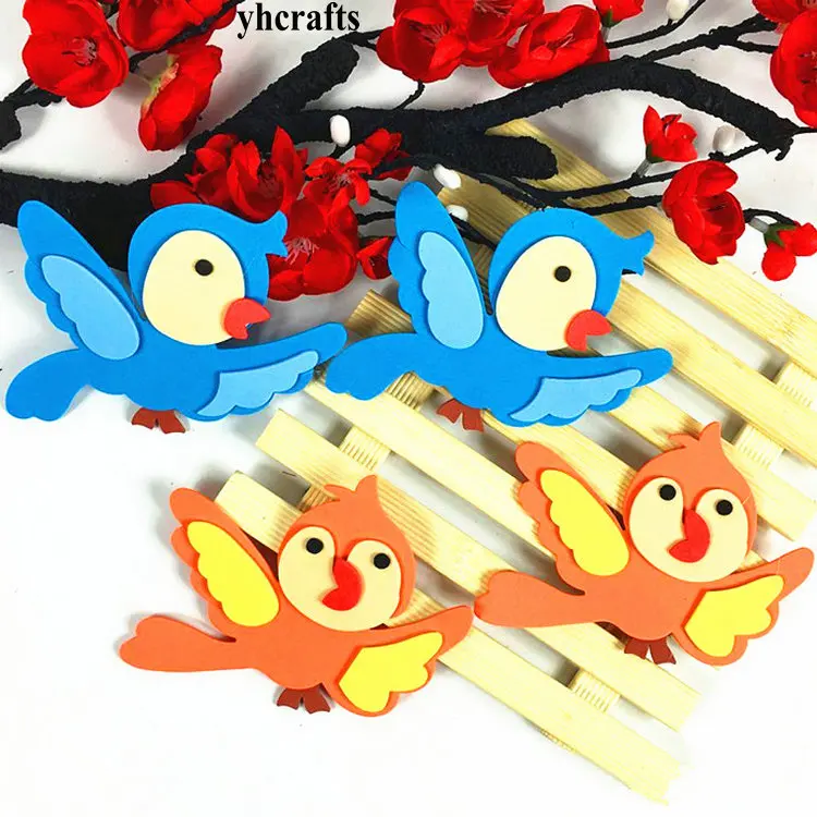 

1bag/LOT EVA foam cute bird without stickers,19 design Creative activity diy toy Early learning educational Kindergarten crafts