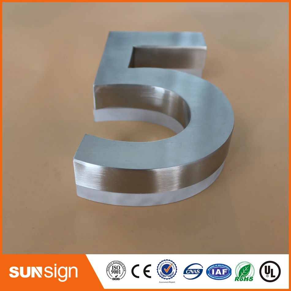 Светодиодные цифры H 20 см из корпуса нержавеющей стали акриловые и квартирные