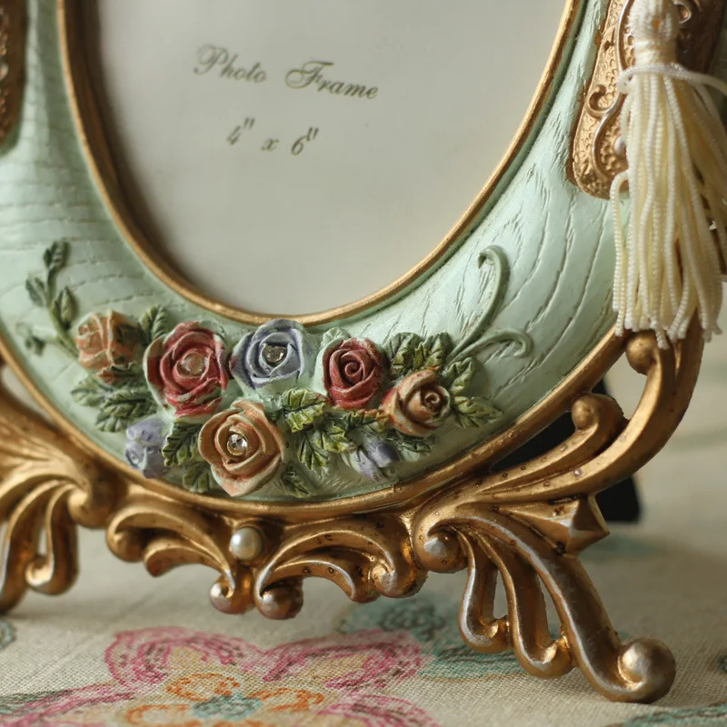 В винтажном стиле украшенные кисточками смолы фоторамка из в ретро Стиль