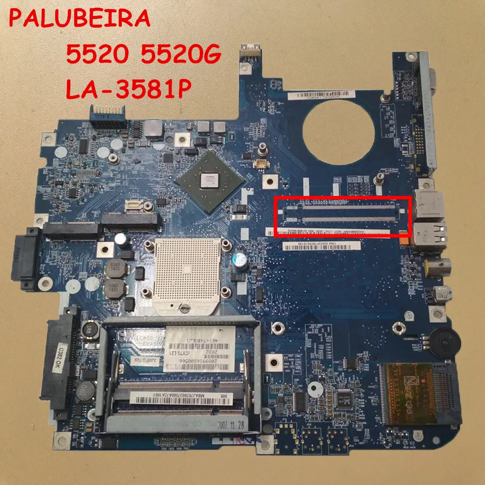 PALUBEIRA Бесплатная доставка LA 3581P(ICW50) Материнская плата для ноутбука Acer 7220 7520 7520G DDR2