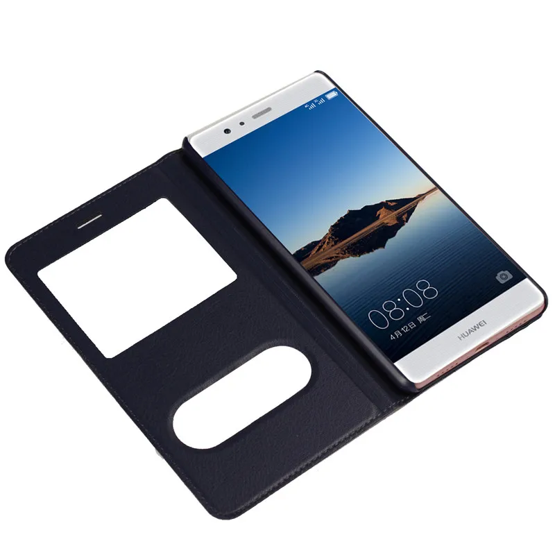 Coque для huawei P9 lite 2016 (чехол 8 Smart) случаи кожаный чехол Вид из окна телефона Carcasa Capinhas