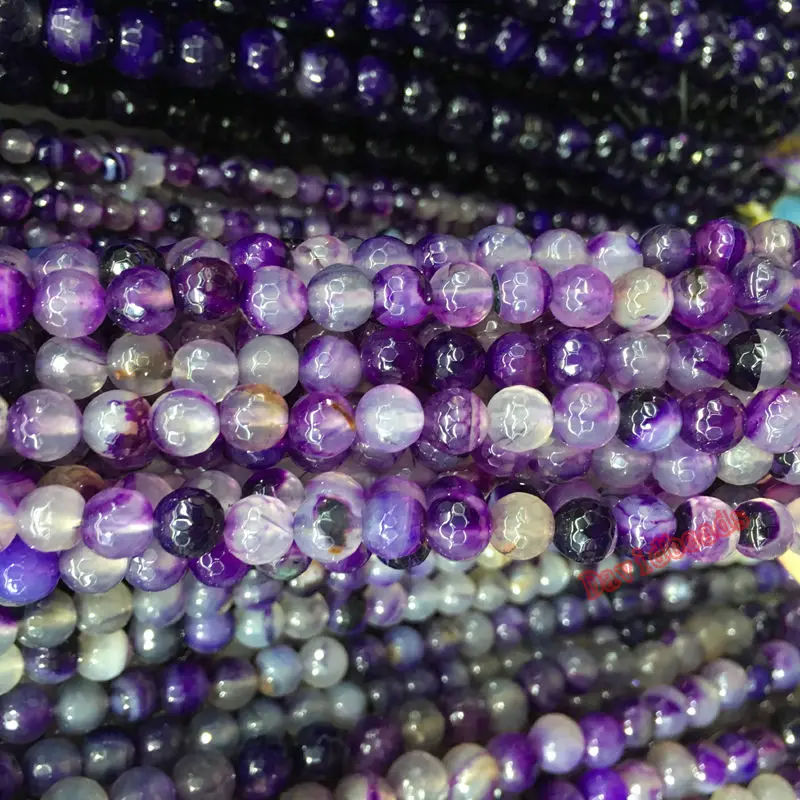 Натуральный граненый камень в полоску: агат турмалин цветные круглые свободные